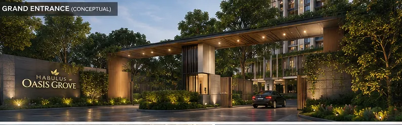Conceptual entrance view of Habulus Oasis Grove, Jigani, Bengaluru